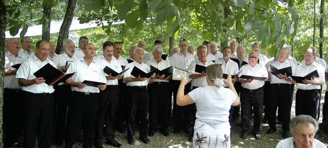 Die Chorgemeinschaft Steinen-Hllstein...ngvereins  Hsingen auf  dem  Msler.   | Foto: Vera   Winter