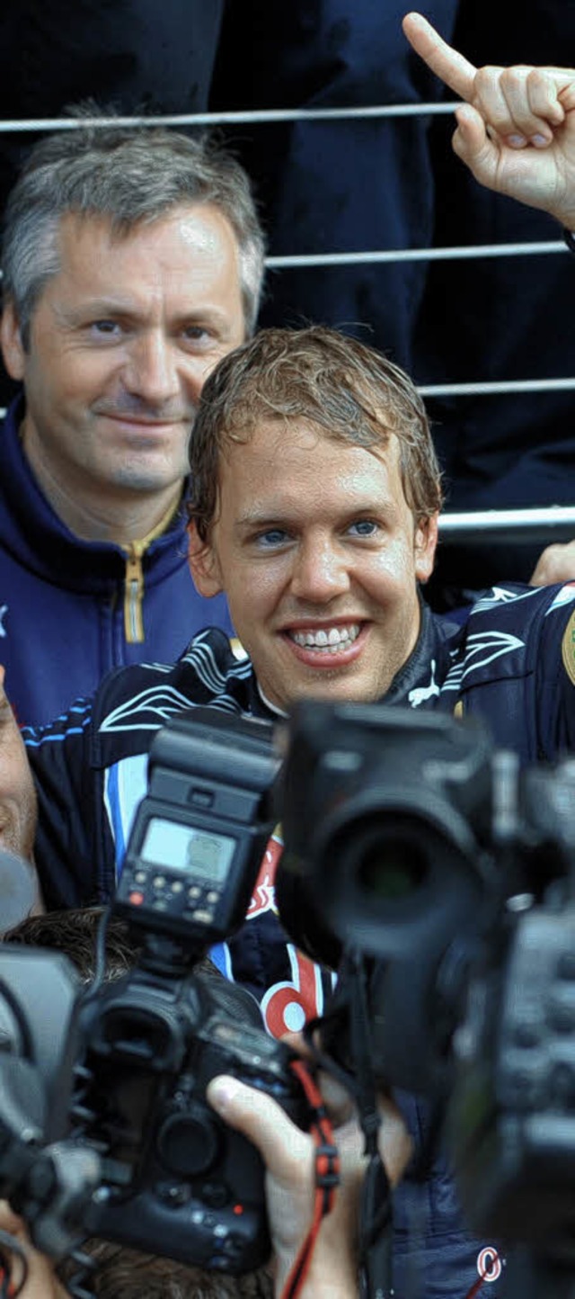 Umjubelt: Sebastian Vettel  | Foto: dpa