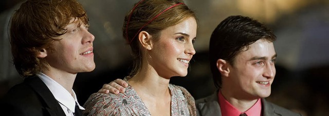 Wachsen aus ihren Rollen heraus: die D... Watson, Daniel Radcliffe (von links)   | Foto: AFP