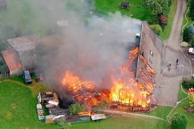 Großbrand in Berghaupten: Wohnhaus nicht zu retten