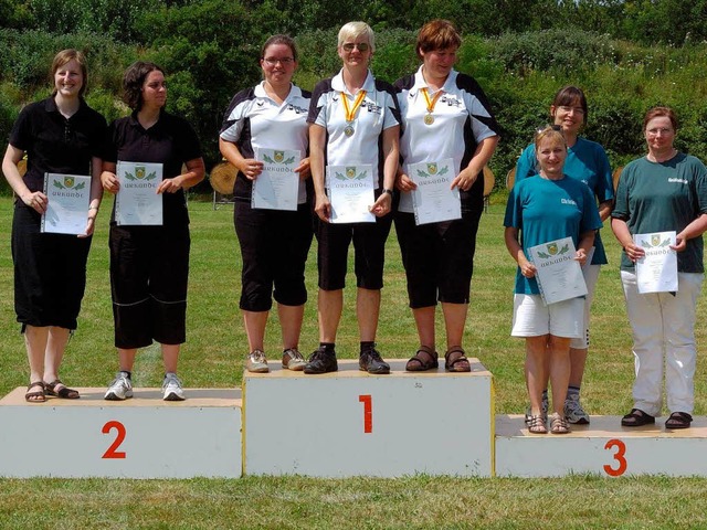 In der Mannschaftswertung Damenklasse ... Platz 1 ging an den SV Litzelstetten.  | Foto: Jrgen Schweizer