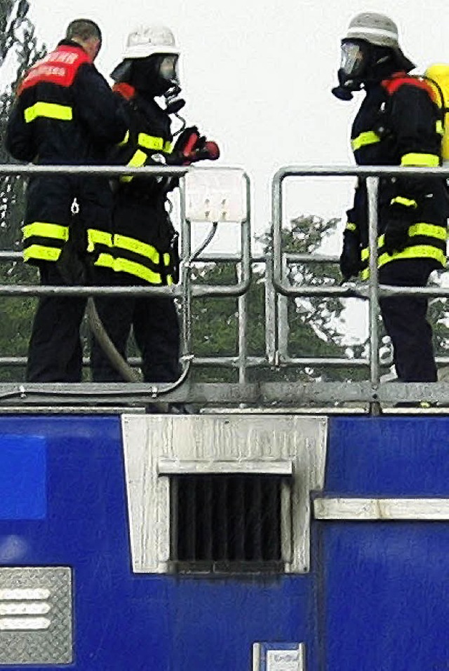 Atemschutztrger aus dem Kreisgebiet t...nBW-Brandbungsanlage in Emmendingen.   | Foto: Privat