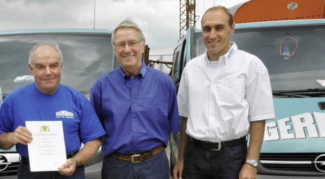 Georg Gerber (von links) ist seit 40 J...ber im gleichnamigen Bauuunternehmen.   | Foto: Zimmermann-Drkop