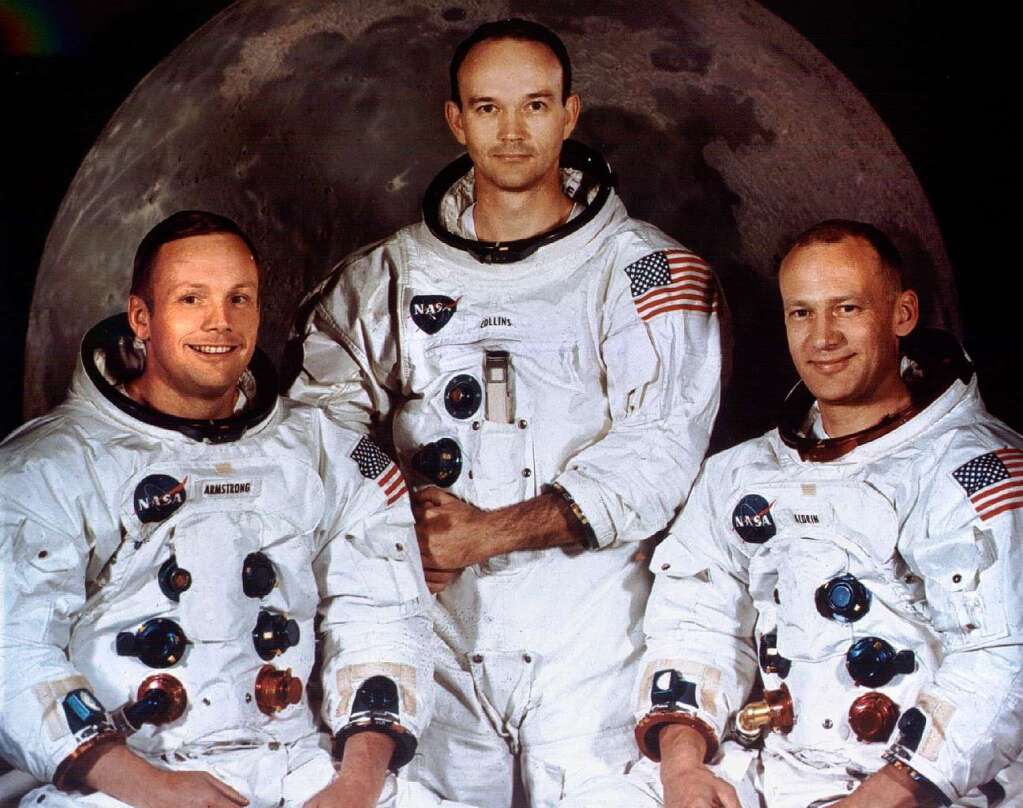 Die Ersten auf dem Mond: Michael Collins, Edwin Aldrin und Neil Armstrong.
