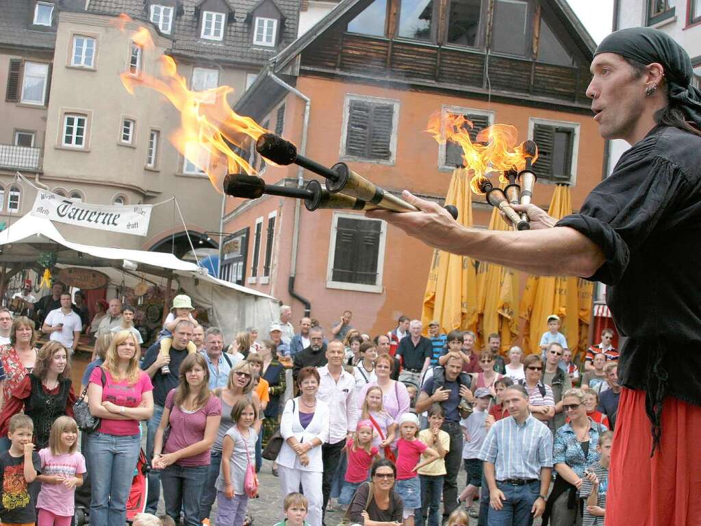 Viel Vergngliches auf allen Pltzen beim Mittelalterlichen Stadtfest in Lahr