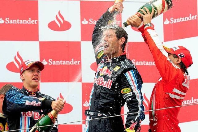 Formel 1: Mark Webber siegt vor Sebastian Vettel
