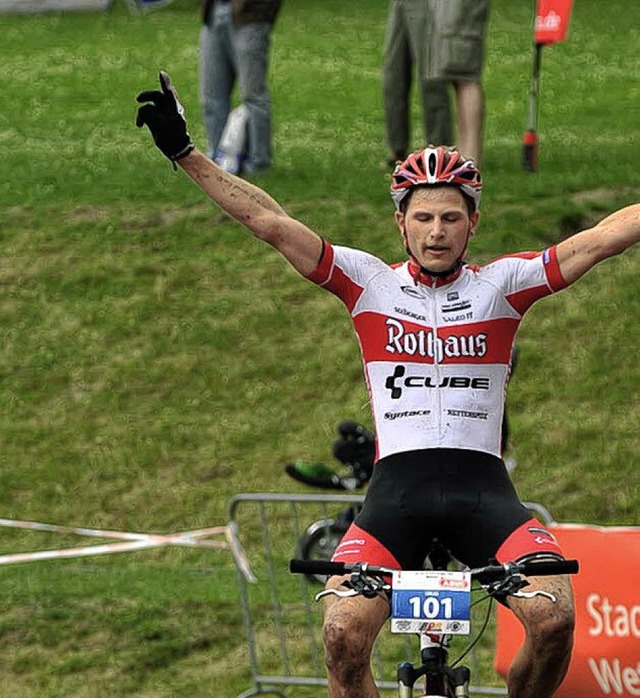 Siegertyp: Lukas Kaufmann gewann die e...ale Medaille fr das Team Rothaus-Cube  | Foto: Kstenbrck