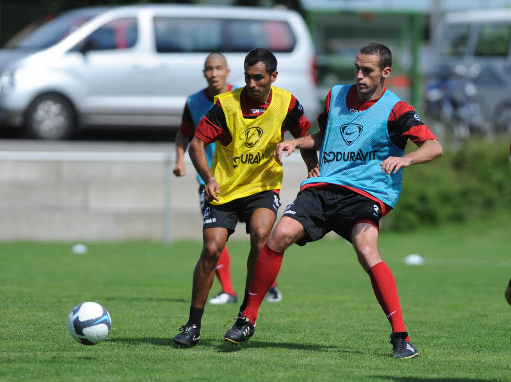 Der SC Freiburg im Trainingslager in Schruns.