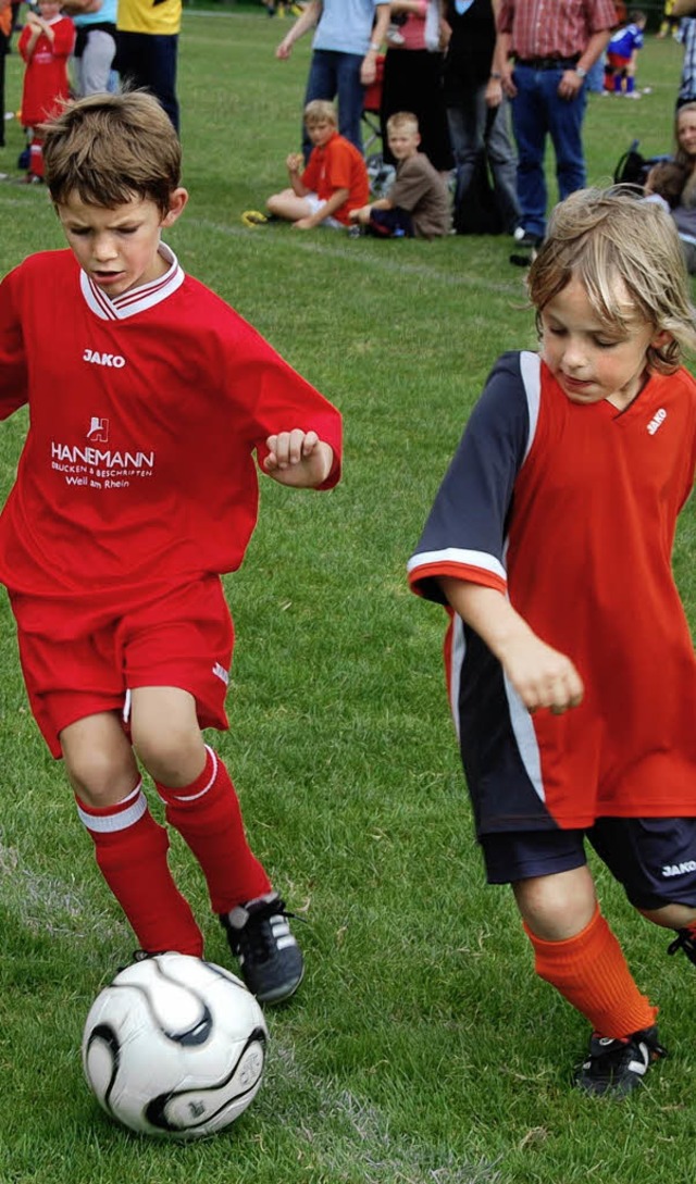 Die F-Jugend am Ball   | Foto: Risch