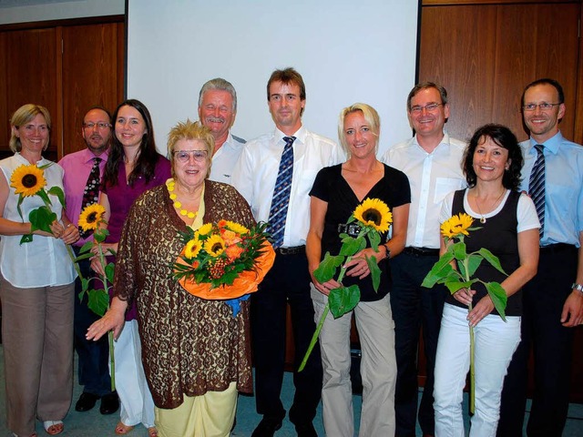 Der  Vorstand des Gewerbevereins ist b...die neue Beisitzerin Constanze Kammel.  | Foto: Sylvia-Karina Jahn