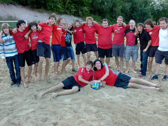 Das junge Team &#8222;Urlauber-Fchs&#...rs-Turnier&#8220; des SV Bettmaringen.  | Foto: Dietmar Noeske