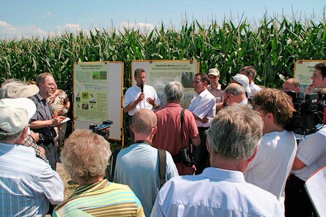 Landwirtschaftsminister Peter Hauk im ..., sdlichder Raststtte Mahlberg/West. 