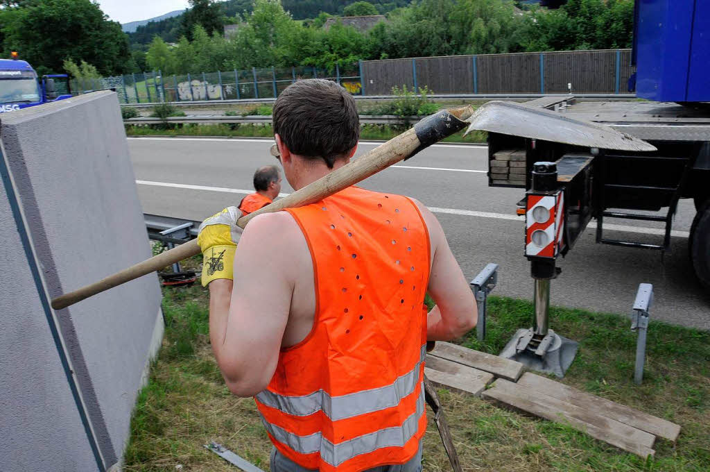 ...Autofahrer mussten sich bereits von 9 Uhr an auf Behinderungen einstellen.