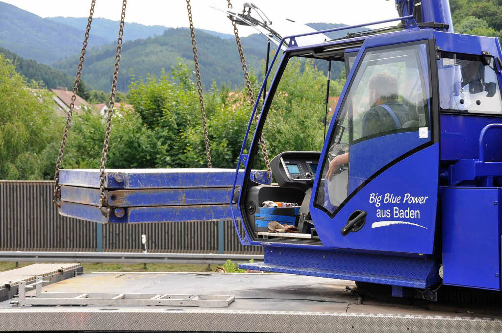 Der Kranfhrer war von 15 Uhr an im Einsatz...