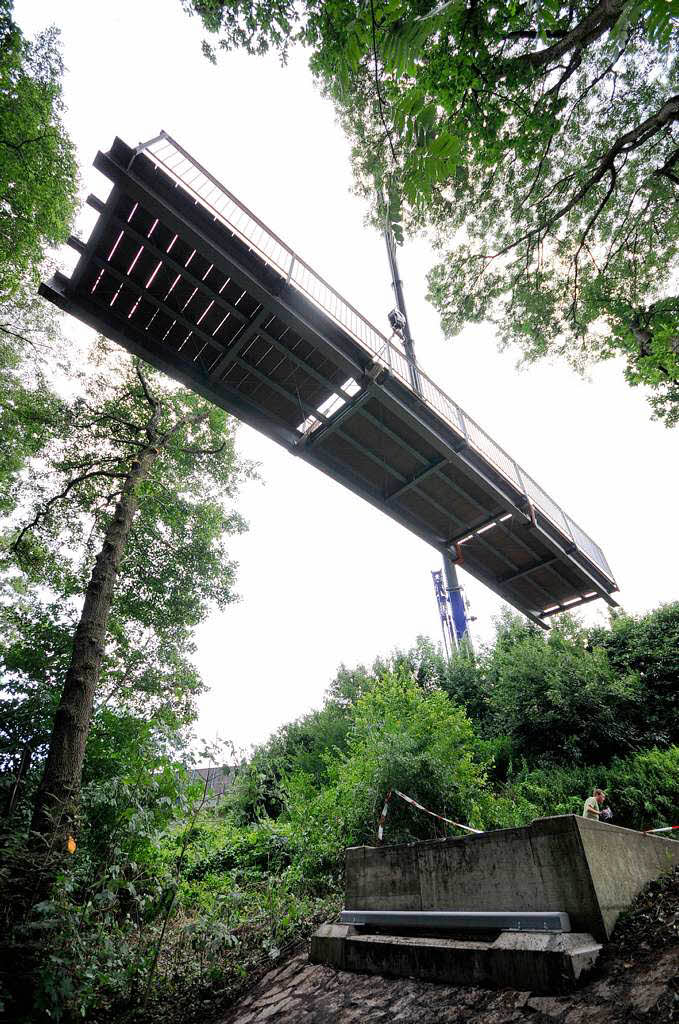 Brckenteil in luftigen Hhen.