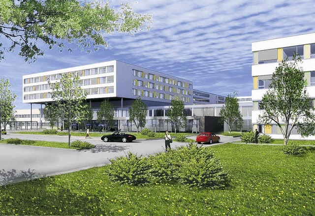 So soll das neue Schwarzwald-Baar-Klin...ilden eine architektonische Einheit.    | Foto: BZ