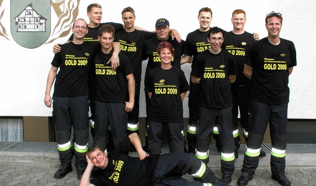 Starke Truppe:  Gold schaffte dieser Trupp aus Hausen.   | Foto: Privat