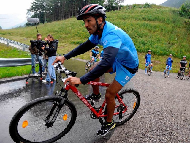 Yacine Abdessadki  auf dem Bike.  | Foto: ms
