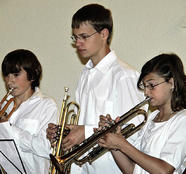 <Bildtext>Auch Trompetenklnge waren in der Spitalkirche zu hren.</Bildtext>  | Foto: voigt