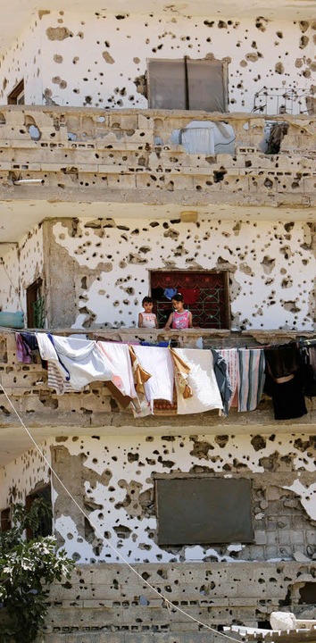 Kriegswunden in Rafah: Selbst die sich...r Kämpfe sind noch nicht beseitigt.     | Foto: AFP