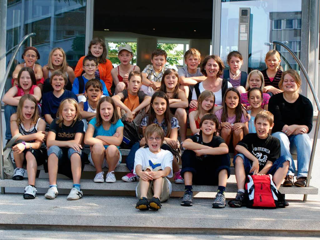 Die Klasse 4a der Sommerbergschule aus Lenzkirch mit ihrer Lehrerin Frau Zhringer