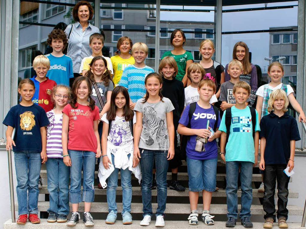 Die Klasse 4a der Neunlindenschule Ihringen  mit Lehrerin Frau Fleischmann