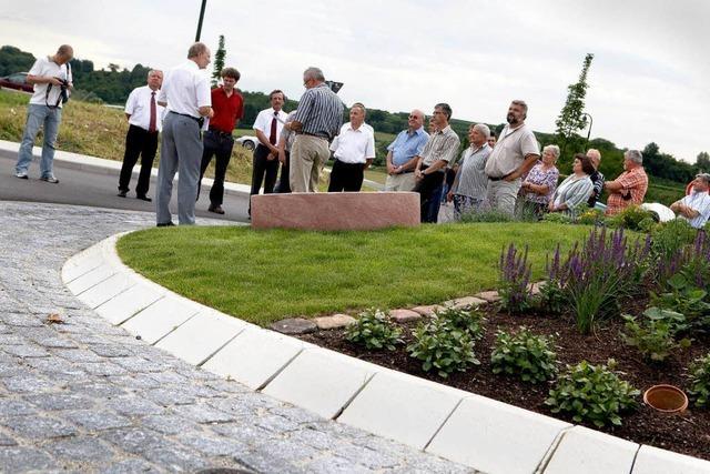 Der erste Kreisel in der Gemeinde