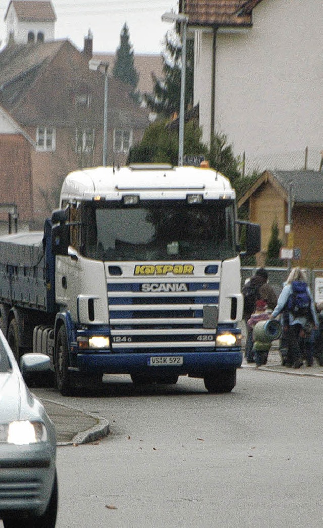 Der Verkehr in Minseln erregt die Brger.   | Foto: Archiv: Jochen Fillisch