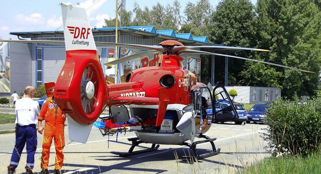 Unfall auf der Jurastrae Hubschrauber  | Foto: Sarah Nagel