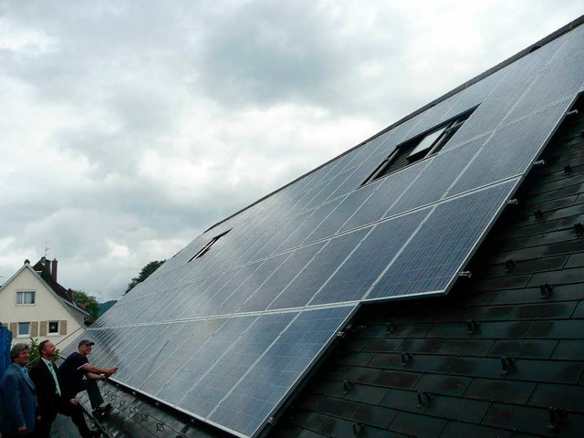 150 Quadratmeter fr Solarstrom auf der Turnhalle der Hansjakobschule.   | Foto: Peter Stellmach