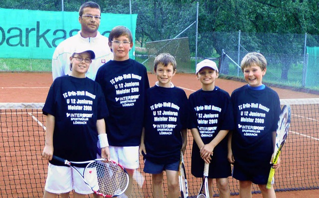 Das  U-12-Junioren  des TC Hausen im A...n Jahr in der 2. Bezirksliga spielen.   | Foto: Privat