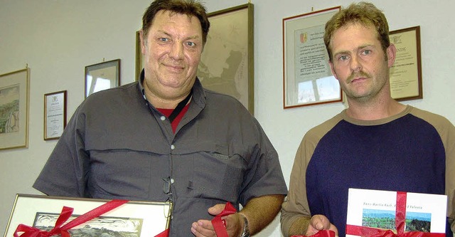Markus Gersbach (links) und  Dietmar K...chaftsrat Nordschwaben ausgeschieden.   | Foto: B. Birlin