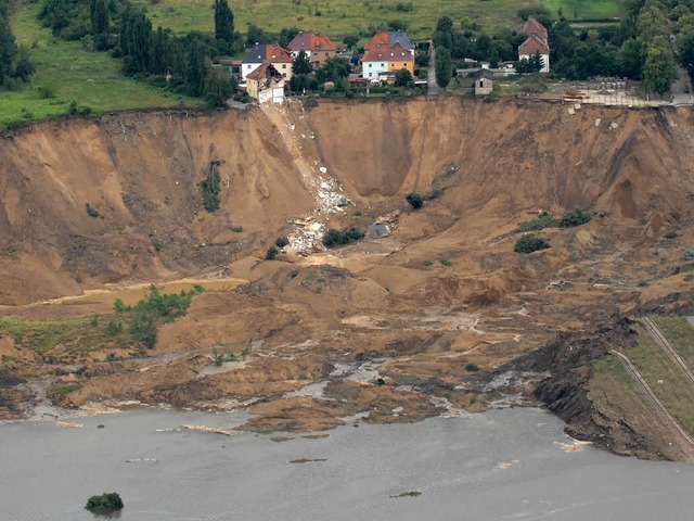 Der Unglcksort in Nachterstedt.  | Foto: dpa