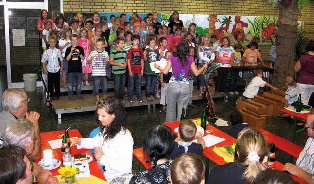 Gleich mehrere Auftritte hatte der Sch...r Grund- und Hauptschule Rheinhausen.   | Foto: Christoph Hgle