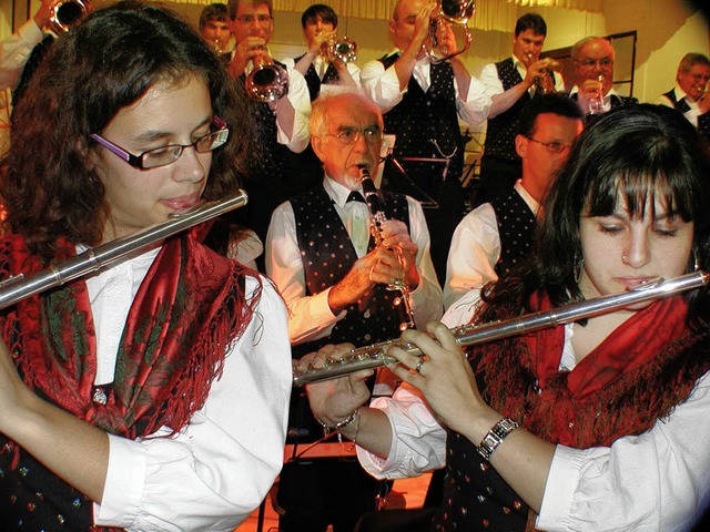 Ihr ganzes Knnen gaben beim Blasmusik... Mhlenbach im Kinzigtal zum Besten.    | Foto: hans-Walter Mark