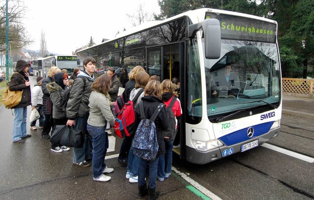 Neue Busse sind das Markenzeichen der SWEG.  | Foto: Michael Bamberger