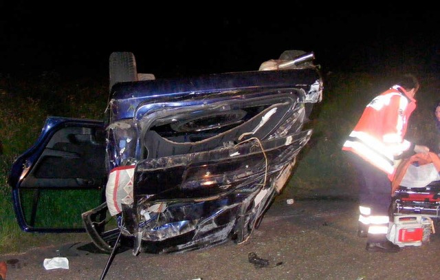 Das verunglckte Auto.  | Foto: Polizei