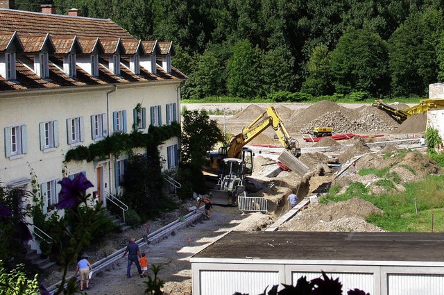 <Bildtext>Voran kommen die Arbeiten am...September befahren werden.</Bildtext>   | Foto: Silke Hartenstein