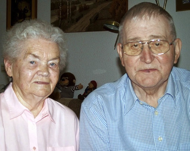 <Bildtext>60 Jahre verheiratet: das Ehepaar Erika und Georg Lttich </Bildtext>  | Foto: bader