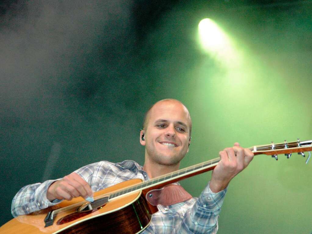 James Morrison und Milow verzauberten den Lrracher Marktplatz.