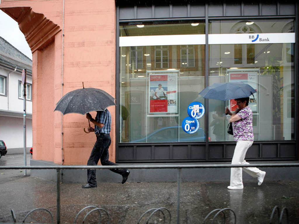 Die Menschen in Lahr flchteten vor dem Sturm.