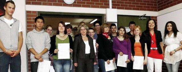 Die   Absolventen der Alemannen-Realsc... dem sogenannten Cambridge-Zertifikat   | Foto: Mnch
