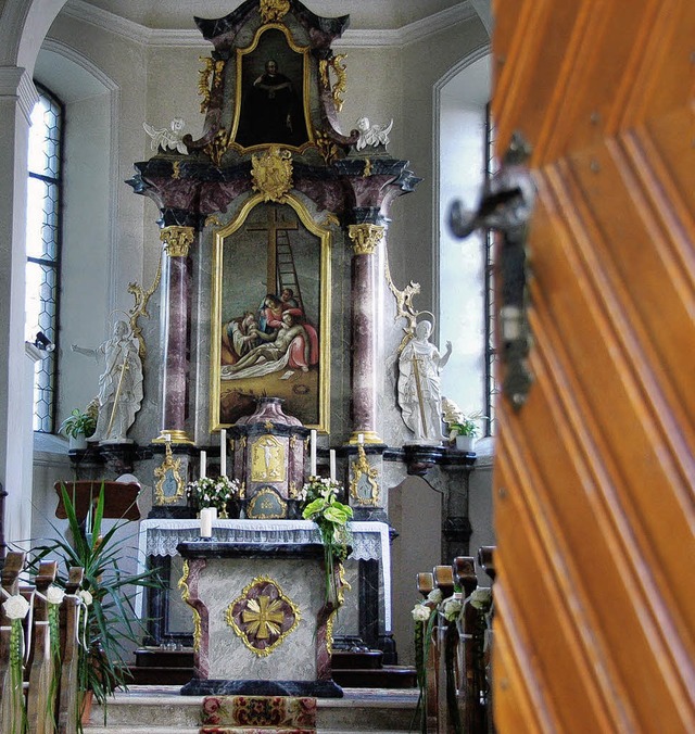 Blick in die Felix-und-Nabor-Kapelle in Schmidhofen  | Foto: MArkus Donner