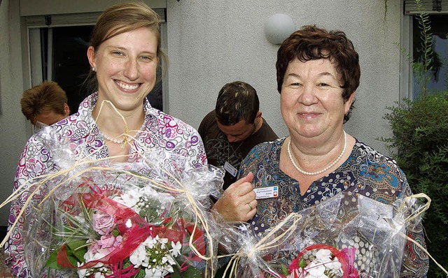 Die neue Geschftsfhrerin Stephanie K...rigitte Gruchmann-Zelenka (von links)   | Foto: Heinz Vollmar
