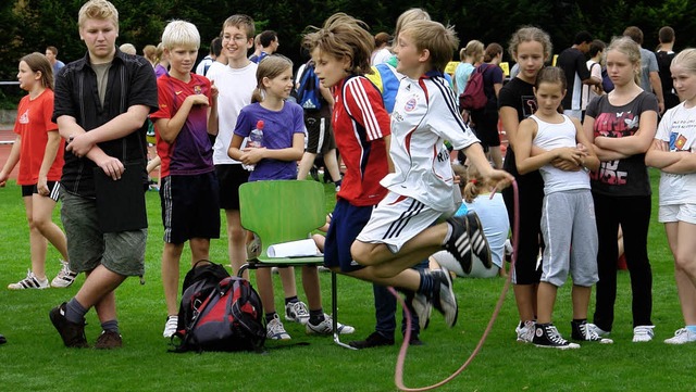 Engagiert zur Sache gingen die Schler beim Sportfest des Kant-Gymnasiums.   | Foto: paul moser