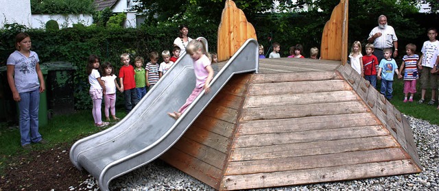 Der kleine Berg: So heit dieses Spiel...im Frbelkindergarten entgegenkommt.    | Foto: Heiner Fabry