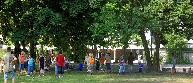 Die ueren Bedingungen  stimmen &#821...ssenstrken an der Hans-Thoma-Schule.   | Foto: langelott