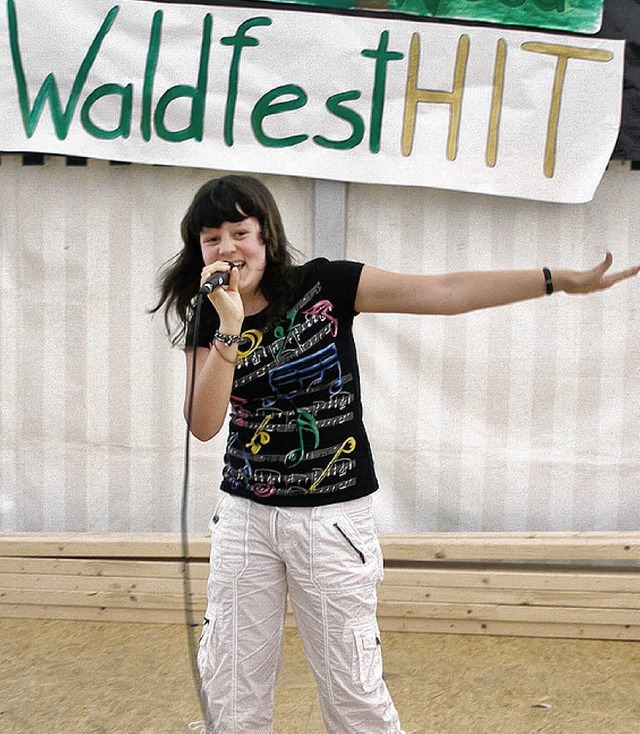 <Bildtext>Sie gewann mit ihrem Song &#...aldfesthit 2009: Lena Hess.</Bildtext>  | Foto: Karlernst Lauffer