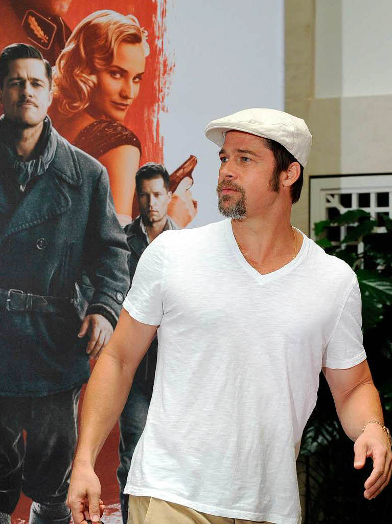 Hier noch im Freizeitlook: Brad Pitt in Berlin.