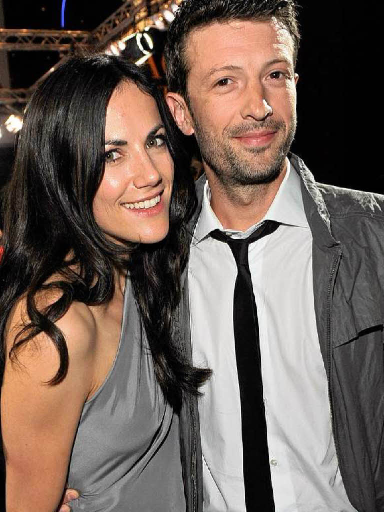 Schauspielerin Bettina Zimmermann (l) und ihr Freund Vladimir Subotic